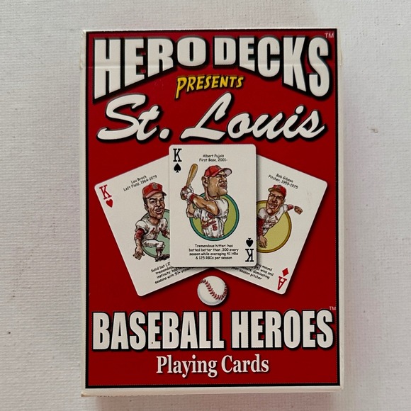 Hero Decks Other - Hero Decks St Louis Baseball Heroes Playing Cards Cardinals Legends Caricature